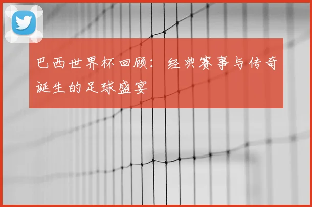 巴西世界杯回顾：经典赛事与传奇诞生的足球盛宴